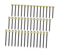 HAMPPLIES 90 pièces Clous Muraux Noirs Acier à Tête Laiton pour Suspension de Cadres Forte Capacité de Charge pour Décoration Murale et Affichage Photos