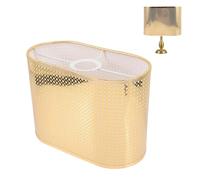 HAMPPLIES Abat Jour Beige en Tissu pour Lampe de Table, Grand Abat-jour Ovale Structure Simple, pour Lampe de Bureau ou Salon, Crée une Atmosphère Chaleureuse Style Aléatoire