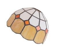 HAMPPLIES Abat Jour Verre Décoratif Style Européen pour Lampe Diffuseur de Lumière Doux Accessoire Déclairage pour Chambre et Salon Couleur Terre Cuite Méditerranéenne