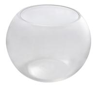 HAMPPLIES Aquarium de Bureau Transparent Rond Verre Petit Bocal Poisson Polyvalent pour Décoration et Culture de Plantes Cadeau pour Bureau et Salon
