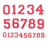 HAMPPLIES Autocollants Numériques Thermocollants pour Vêtements 2 Lots 20 Pièces Rouge Chiffres 0 à 9 DIY Patchs pour T-shirts Football Paquet Décoration Loisirs Créatifs