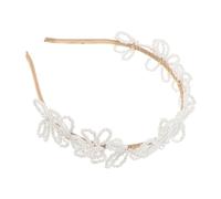 HAMPPLIES Bandeau à Perles de Mariage Accessoires de Mariée 3d Fleur en Cristal Confortable pour Bride Cérémonie