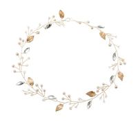 HAMPPLIES Bandeau de Mariée Orné de Strass en Alliage Doré, Accessoire Mariage Unique et Résistant, Style Élégant pour Coiffure de Mariée Lors des Cérémonies