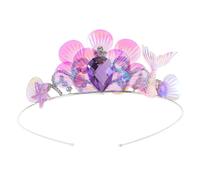 HAMPPLIES Bandeau Fête Sirène Mignon pour Cheveux Coiffure Océan Thème Carnaval Diadème Perles pour Filles Accessoire Tête Party