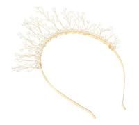 HAMPPLIES Bandeau Mariage Femme Cristal et Perles Accessoire Cheveux Décoratif Élégant pour Fête Mariée et Demoiselle Honneur Design Unique et Résistant