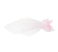 HAMPPLIES Barrette à Cheveux Nœud en Tulle et Perles Rose, Accessoire Élégant Qui N'attrape Pas les Cheveux, Décoration pour Cosplay et Photos