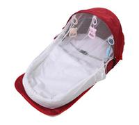 HAMPPLIES Berceau De Voyage Pliable Pour Bébé, Lit Portable Avec Moustiquaire, Double Bandoulière, Couleur Rouge, Lit Multifonction Pour Camping, Randonnée Et Voyage, Paquet à Dos Inclus