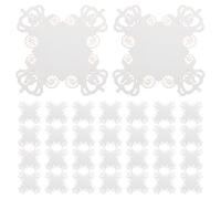 HAMPPLIES Boîte à Chocolat Décorative en Papier Blanc Ajouré 50 Pièces Emballages Présents pour Truffes et Bonbons Centres de Table pour Fête et Décoration de Mariage