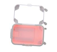 HAMPPLIES Boîte à Faux Cils Plastique Petite Valise Étanche Rangement Voyage pour Jeunes Filles Rose Pâle