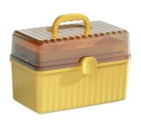HAMPPLIES Boîte à Remède Portable Multicouche Grosse Capacité Organisateur De Premiers Soins Poignée Transparent Urgence Familiale Rangement Fournitures De Santé Pour Maison Et Voyage