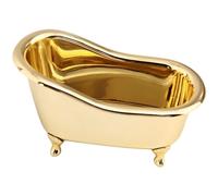 HAMPPLIES Boîte de Rangement Créative de Baignoire pour Cosmétiques et Rouge à Lèvres, Légère en Abs, pour Bureau et Maison, Design Élégant Doré