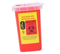 HAMPPLIES Boîte de Recyclage Facile à Utiliser et Légère en Abs Rouge et Élimination Sécurisée des Lames Usagées pour Lames de Rasoir pour Salon de Coiffure