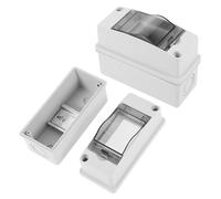 HAMPPLIES Boîte Électrique Étanche Ip65 2 Voies Fenêtre Transparente Boîtier de Disjoncteurs pour Protection Électrique Extérieure Plastique Robuste 2 Pièces Usage Intérieur et