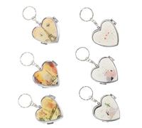 HAMPPLIES Boîte Pilules Métallique de Cœur, Lot de 7 Piluliers Hebdomadaires Portables, Organisateur Compact pour Stockage Quotidien, Valise de Voyage Légère et Pratique