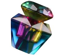 HAMPPLIES Bol à Dappen en Verre Octogonal Haute Transparence Couvercle, , Compact et Léger, pour Monomère Liquide, Artistes Ongulaires et Usage Personnel à Domicile