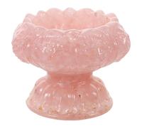 HAMPPLIES Bol Décoratif en Cristal Rose de Lotus sur Pied, Petit Organiseur Multifonction pour Bijoux, Clés et Boucles D’oreilles, Récipient Élégant pour Décoration Intérieure, Support