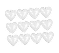 HAMPPLIES Boules Décoratives Transparentes de Cœur 10 CM à Remplir 12 Pièces pour Décoration de Saint-Valentin Suspendue Loisirs Créatifs et Emballage Présent