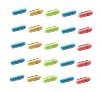 HAMPPLIES Bouteille à Message Transparente 99 Pcs Pilules Colorées Papier à Écrire Kit DIY pour Présent Saint-Valentin, Décoration Fête, Expression d'amour et Amitié