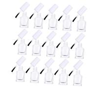 HAMPPLIES Bouteille De Vernis à Ongles En Verre Transparent 20pcs 5ml Rechargeable Brosse Pour Nail Art Portable