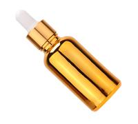 HAMPPLIES Bouteille Vide Électrolytique avec Pipette Dorée Rechargeable et Portable pour Huiles Essentielles Flacon de Voyage Pratique