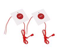 HAMPPLIES Bouton D’Alerte Sos Mural avec Cordon pour Personnes Âgées - Lot de 2 Boutons D’Appel D’Urgence sans Fil pour Patient Système D’Alarme Anti-Fausse Alarme Installation Murale