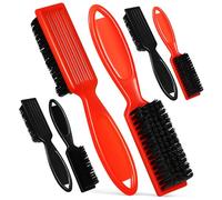 HAMPPLIES Brosse de Nettoyage Coiffeur Nylon 6 Pièces Petit Format Multifonction Nettoyage Barbe et Cheveux Usage Professionnel Salon Noir et Rouge