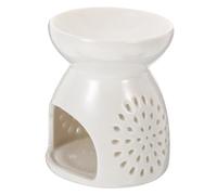 HAMPPLIES Brûleur Céramique pour Huiles Essentielles et Fondants Parfumés Réservoir Support Bougie Chauffe Plat Diffuseur Darôme pour Chambre