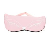 HAMPPLIES Cache-œil Pour Dormir Ajustable Compresse Chaude Et Froide, Broderie Petit Renard, Tissu Respirant En Soie Synthétique, Couleur Rose, Lot, Pour Sommeil, Relaxation Et Voyage