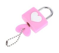 HAMPPLIES Cadenas en Métal de Cœur Rose avec Clés Cadenas D’Amour Mignon pour Voyage pour Pont Présent Anniversaire Mariage et Bagage Serrure Décorative Romantique