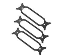 HAMPPLIES Cadres Métalliques Noirs pour Micros Single Coil de Guitare Électrique, Lot de 3 Pièces, Anneaux de Montage Robustes, Accessoires de Remplacement pour Micros Simples,