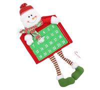 HAMPPLIES Calendrier de Noël Mural à Suspendre Forme de Bonhomme de Décoration Festive Coton PP pour Intérieur Ornements Suspendus pour Ambiance Chaleureuse de Noël et Fête de Fin d'Année