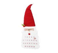HAMPPLIES Calendrier de Vacances Feutre avec Design Père Noël Décoration Murale et Porte pour Fête de Noël Calendrier Suspendu pour Garçon Fille Décoration Festive Blanche