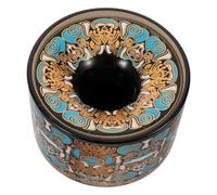 HAMPPLIES Cendrier Entonnoir Céramique Noir Créatif Cendrier de Table Décoratif pour Patio et Intérieur Facile à Nettoyer Cadeau Original pour Homme et Femme