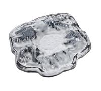 HAMPPLIES Cendrier Vintage Verre Style Montagne Glaciaire Portable et Résistant pour Balcon et Voiture Décoratif pour Bureau et Maison Adapté Fumeurs et Collectionneurs
