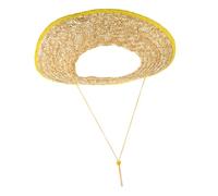 HAMPPLIES Chapeau de Protection Solaire Paille de Blé et Respirant Visière pour Casque de Chantier Pare Soleil pour Travailleurs Extérieurs