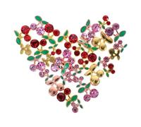 HAMPPLIES Charms Ongles Cerises 3d 32 Pièces Pierres Précieuses Nail Art Décorations Manucure Femme Partage Diy