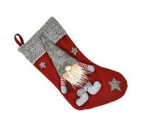 HAMPPLIES Chaussette de Noël Coton avec Poupée Adorable Décoration Suspendue Créative Grand Cadeau pour Bonbons Décoration Maison Festive pour Noël et an Couleur et Style
