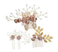 HAMPPLIES Cheveux Mariage Peignes Latéraux Forme De Fleur Épingles à Cheveux Avec Accessoires De Coiffure Floral Pince à Peigne Pour Mariée