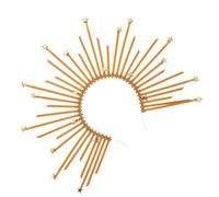 HAMPPLIES Coiffe Dame Halo Doré Accessoire Cheveux Femme Fête Mariage Élégant Headband Décoratif pour Filles et