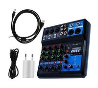 HAMPPLIES Console de Mixage Audio Voies sans Fil pour PC Processeur Vocal avec Alimentation Multiple Mixeur Stéréo pour Enregistrement Karaoké et Streaming à Domicile