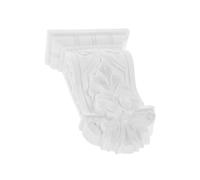 HAMPPLIES Console Décorative Romaine En Pu Blanc 18,5 Cm, Ornement Sculpté Européen Traditionnel, Matériau Léger Haute Densité, Utilisation Intérieure/extérieure, Support Décoratif Corbeaux De Maison
