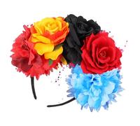 HAMPPLIES Couronne de Fleurs Tropicale Tête Hawaïenne Colorée Accessoire Élégant pour Fête et Mariage