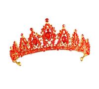 HAMPPLIES Couronne de Mariée Cristal Coiffe Ornée de Strass Tiare pour Accessoire de Mariage Bijoux de Tête pour Mariée