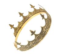 HAMPPLIES Couronne Royale Alliage pour Costume de Prince et Roi Accessoire de Cour Médiévale et Confortable pour Fêtes Spectacles et