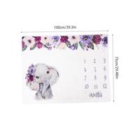 HAMPPLIES Couverture Mensuelle Douce Tapis Photo Naissance pour Photographie Né Plaid Évolutif Cadeau Naissance Pratique et Confortable