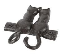 HAMPPLIES Crochet en fer animal noir 4.92X4.72X1.18In, style rétro, fixation murale pour serviettes, décoration maison et entrée