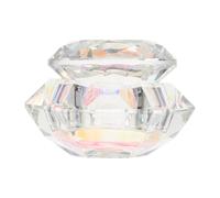 HAMPPLIES Crystal Pen Wash Cup With Lid For Nail Art Lightweight Glass Container For Acrylic Liquid And Powder Portable Nail Tiny Cup
