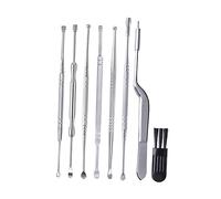 HAMPPLIES Curette Oreille Et Kit Nettoyeur Outil Pour Retirer Le Cérumen Dissolvant De Cérumen Cuillère Auriculaire Pelle Auriculaire Kit De Nettoyage Des Oreilles