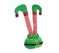 HAMPPLIES Décoration Noël Jambe Lutin Accessoire Flexible pour Sapin Table et Intérieur Ornement Couleur Vive pour Fête de Noël