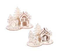 HAMPPLIES Décorations de Noël à Peindre DIY Ornements de Sculpture Festifs pour Garçon Fille et Maison Accessoires pour Décoration Sapin et Intérieur